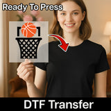 Basketball Bear Silhouette DTF Transfer - InkMerge Heat Press Design