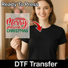 Merry Christmas Festive Design - Ready to Press - InkMerge DTF Transfer