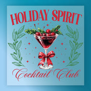 Holiday Spirit Cocktail Club Design DTF Transfer - InkMerge Heat Press Design