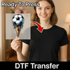 Soccer Ice Cream Cone Design - Ready to Press - InkMerge DTF Transfer