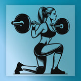Empowered Woman Squat Design DTF Transfer - InkMerge Heat Press Design