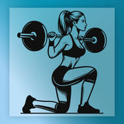 Empowered Woman Squat Design DTF Transfer - InkMerge Heat Press Design
