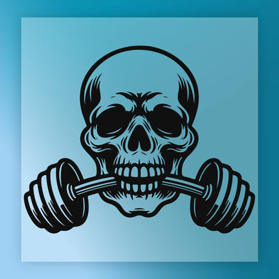 Skull Barbell Strength - Ready to Press - InkMerge DTF Transfer
