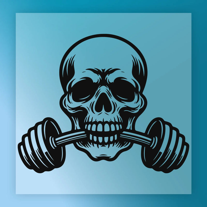 Skull Barbell Strength - Ready to Press - InkMerge DTF Transfer