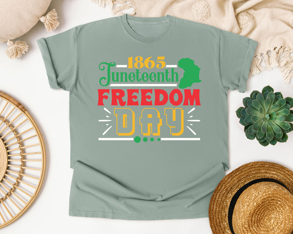 1865 Juneteenth Freedom Day graphic tee in Bay Comfort Colors 1717