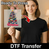 Bookmas Festive Reading Tree Design - Ready to Press - InkMerge DTF Transfer