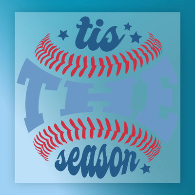 'Tis the Season Baseball Design - Ready to Press - InkMerge DTF Transfer