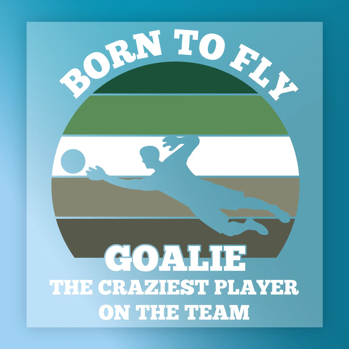 Goalie Pride Silhouette Design DTF Transfer - InkMerge Heat Press Design