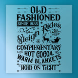 Add vintage charm to custom apparel with InkMerge’s “Old Fashioned Sleigh Rides Nostalgia” design, featuring classic text and cozy illustrations—ideal for heat press or DTF transfers.