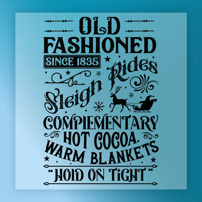 Old Fashioned Sleigh Rides Nostalgia - Ready to Press - InkMerge DTF Transfer