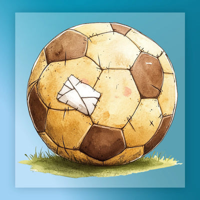 Vintage Soccer Ball Watercolor - Heat Press Ready - InkMerge DTF Transfer