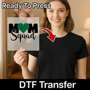 MOM Squad Soccer Heart Design DTF Transfer - InkMerge Heat Press Design