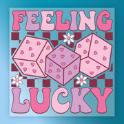 Feeling Lucky Heart Dice DTF Transfer - InkMerge Heat Press Design