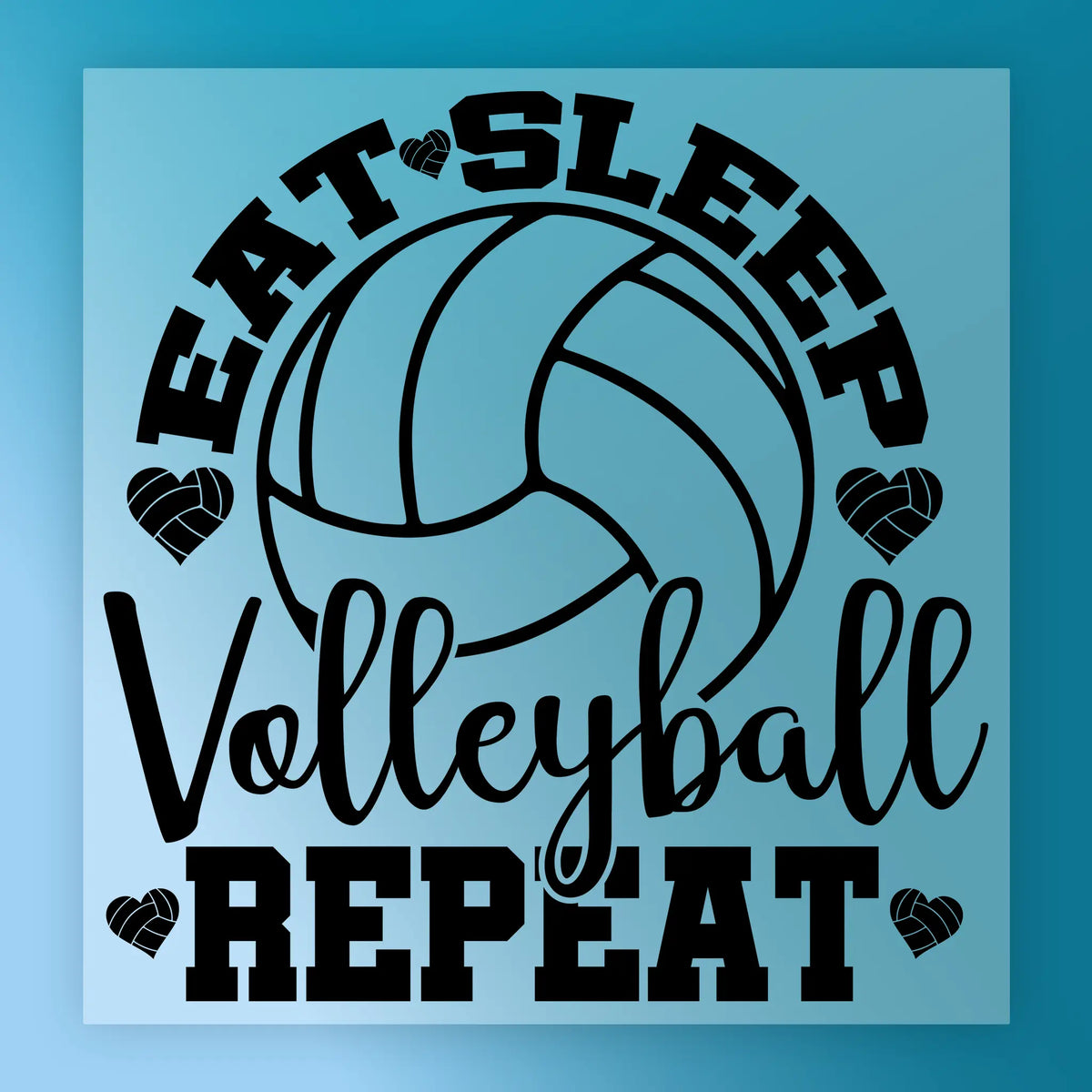 Eat Sleep Volleyball Repeat Design