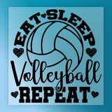 Eat Sleep Volleyball Repeat Design DTF Transfer - InkMerge Heat Press Design