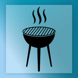 Barbecue Grill Silhouette Design DTF Transfer - InkMerge Heat Press Design