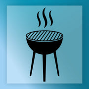 Barbecue Grill Silhouette Design DTF Transfer - InkMerge Heat Press Design