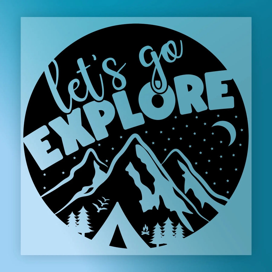 Let's Go Explore Adventure Design DTF Transfer - InkMerge Heat Press Design
