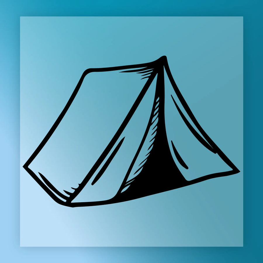 Adventure Tent Illustration DTF Transfer - InkMerge Heat Press Design