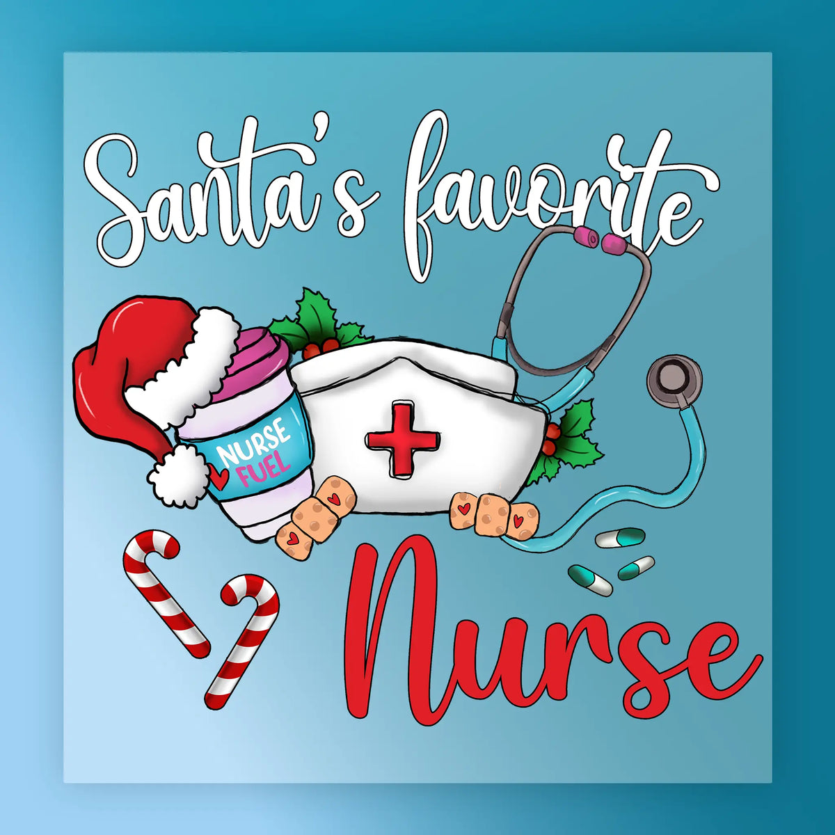 Santa's Favorite Nurse Design