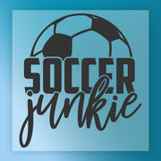a soccer ball and the text "SOCCER junky" in a stylized design.
