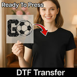 GO Soccer Ball Distressed Design DTF Transfer - InkMerge Heat Press Design