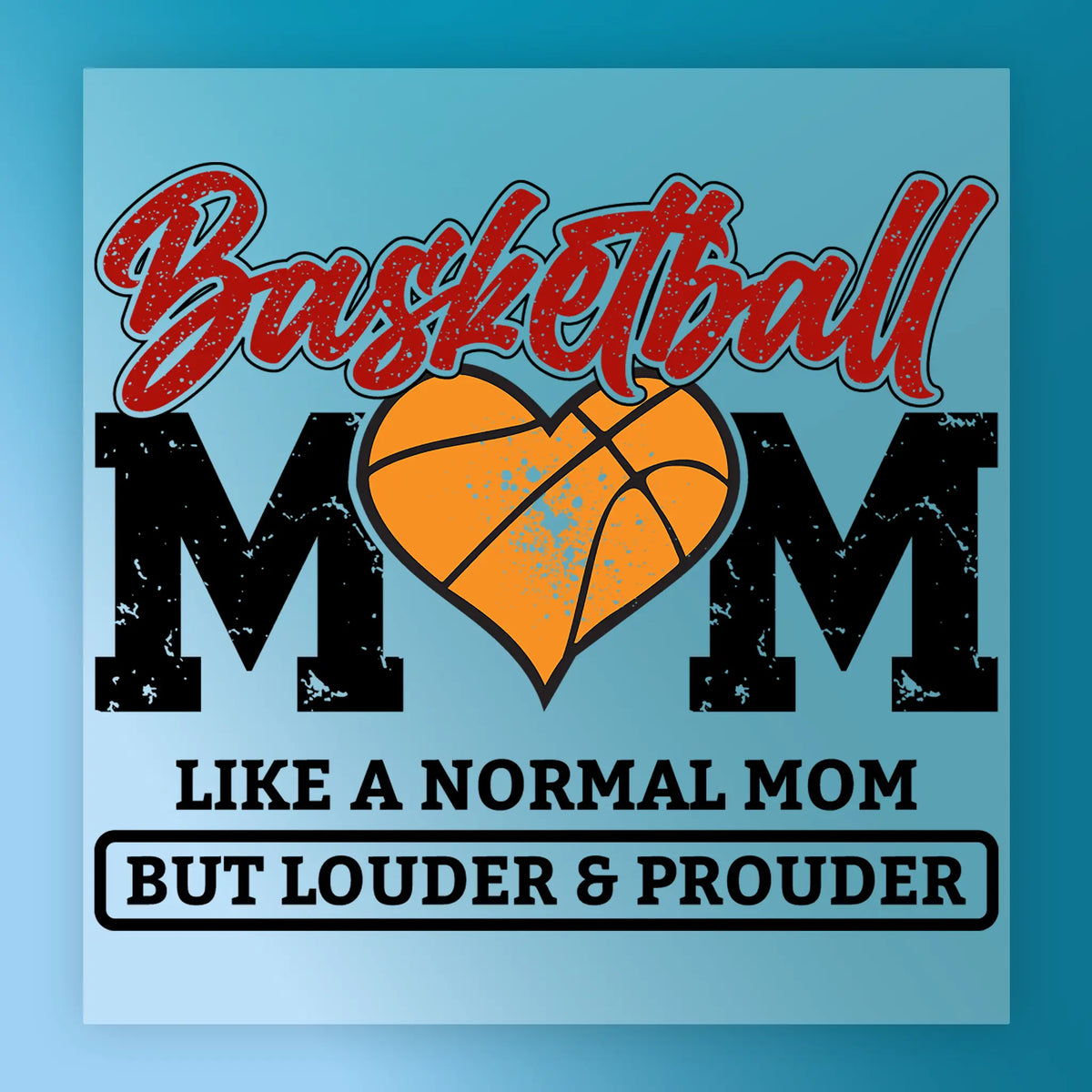 Basketball Mom Heart Passion Design