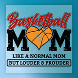 Basketball Mom Heart Passion Design DTF Transfer - InkMerge Heat Press Design