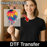 Abstract Baseball Drip Design DTF Transfer - InkMerge Heat Press Design