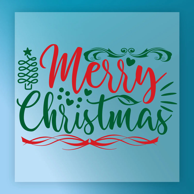 Merry Christmas Hand-Lettered Design - Ready to Press - InkMerge DTF Transfer