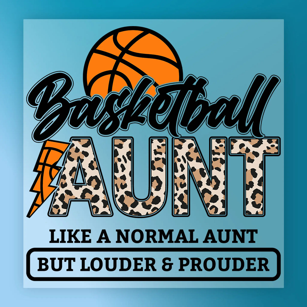 Bold Leopard Basketball Aunt
