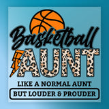 Bold Leopard Basketball Aunt DTF Transfer - InkMerge Heat Press Design