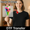 Soccer Ice Cream Cone Design - Ready to Press - InkMerge DTF Transfer
