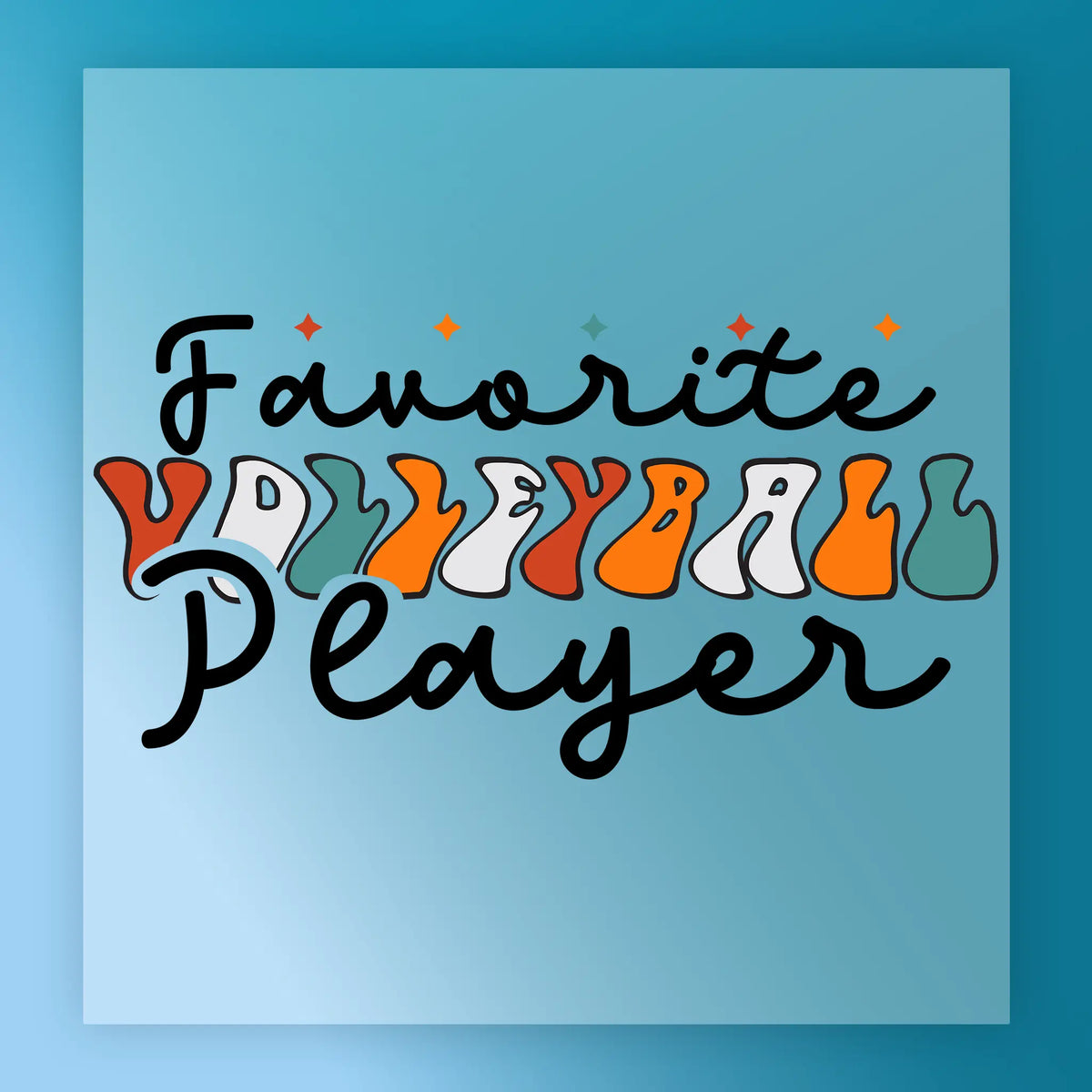 Favorite Volleyball Player Retro Design