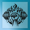 Barbell Flames Fitness Motivation - Ready to Press - InkMerge DTF Transfer