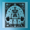 Skeleton Lifting Gothic Floral Design - Ready to Press - InkMerge DTF Transfer