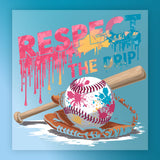 Colorful Baseball Paint Splatter Art DTF Transfer - InkMerge Heat Press Design
