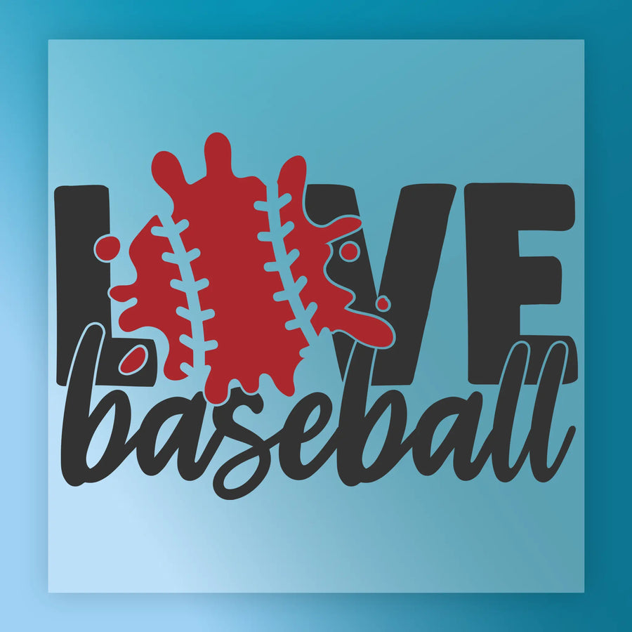 LOVE Baseball DTF Transfer - InkMerge Heat Press Design