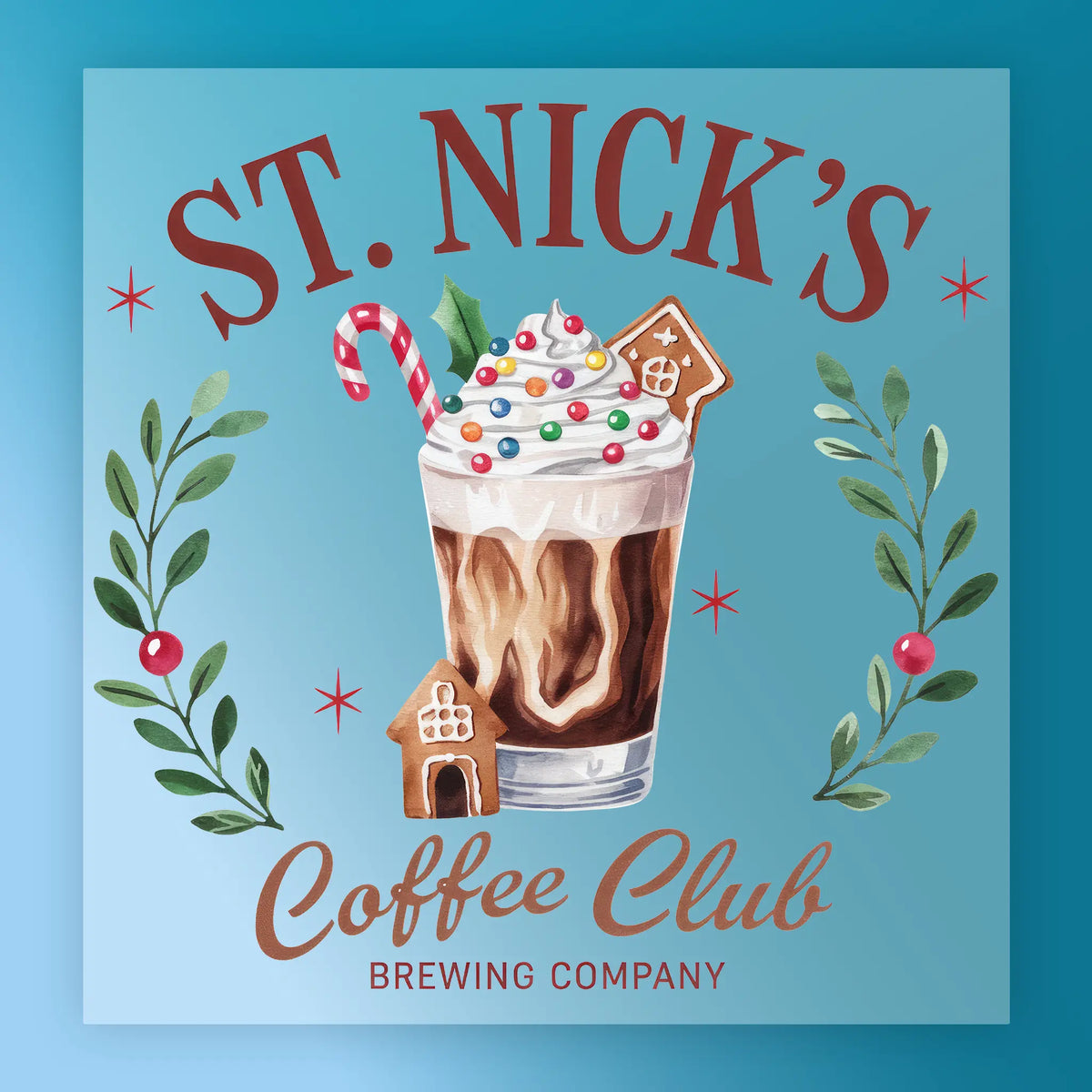 St. Nick's Coffee Club Brewing Co. Shirt Design
