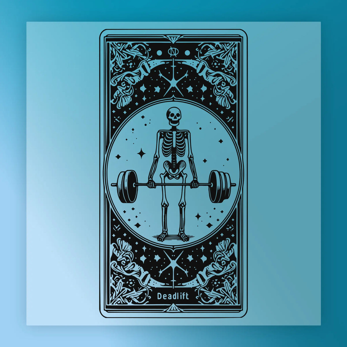 Skeleton Deadlift Gothic Design