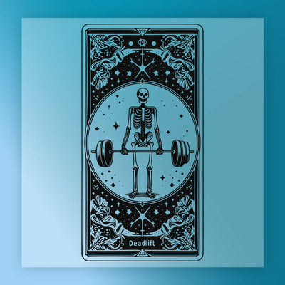 Skeleton Deadlift Gothic Design - Ready to Press - InkMerge DTF Transfer