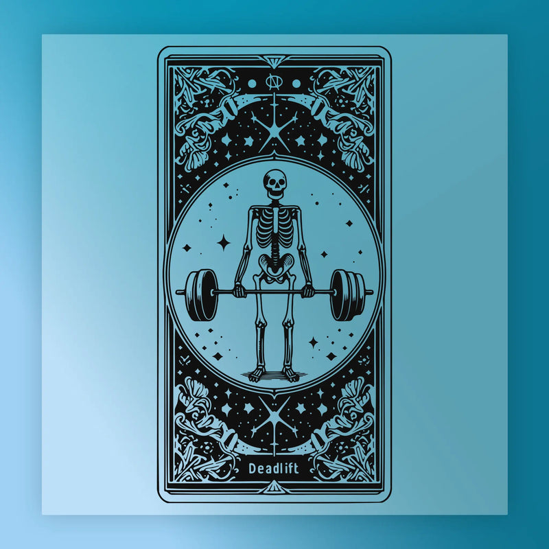Skeleton Deadlift Gothic Design - Ready to Press - InkMerge DTF Transfer