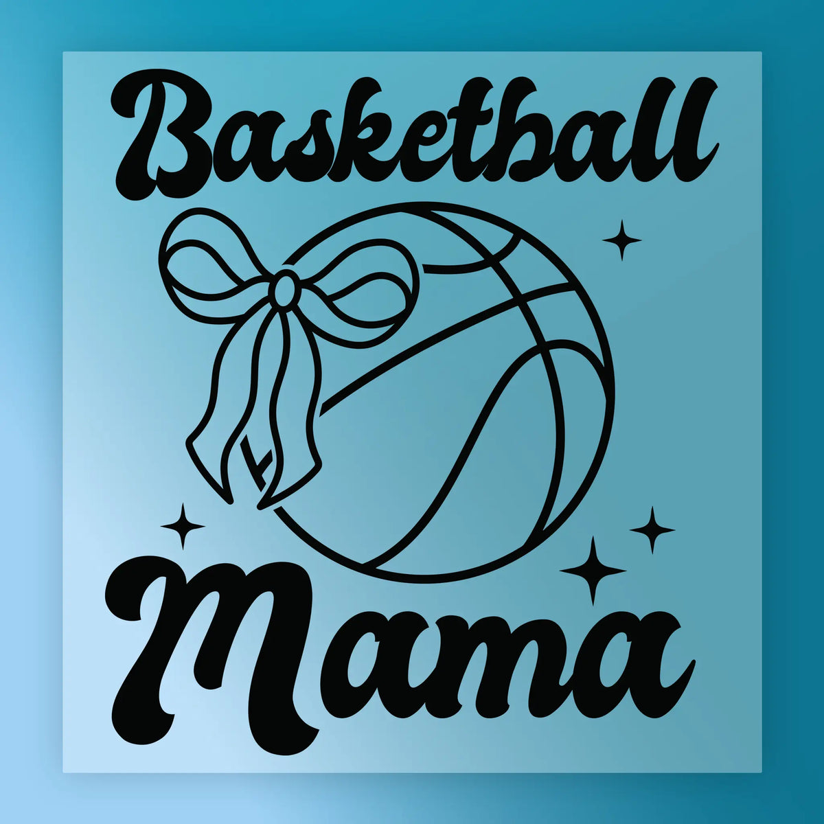 Basketball Mama with Bow Design