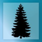 Christmas Tree Silhouette DTF Transfer - InkMerge Heat Press Design