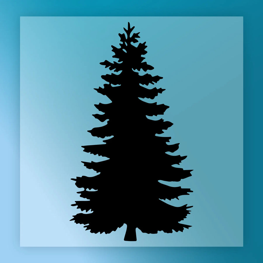 Christmas Tree Silhouette DTF Transfer - InkMerge Heat Press Design