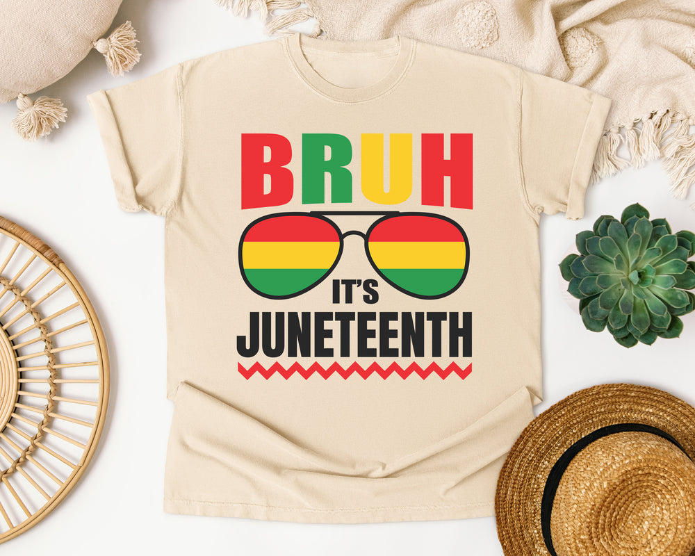 Bruh It's Juneteenth graphic tee in Ivory Comfort Colors 1717
