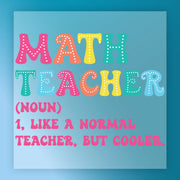 Math Teacher DTF Transfer - InkMerge Heat Press Design