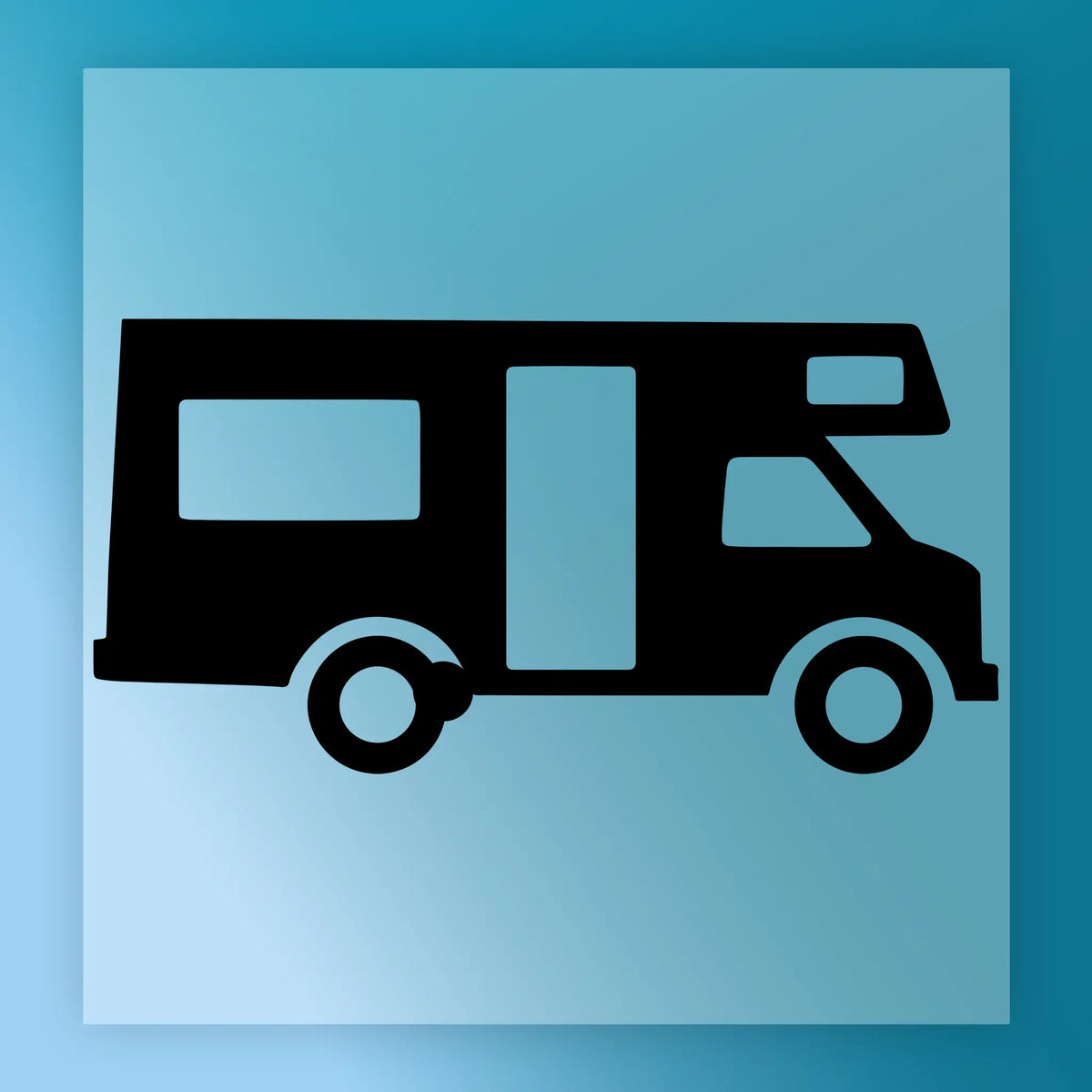 Camper Van Adventure Silhouette DTF Transfer - InkMerge Heat Press Design