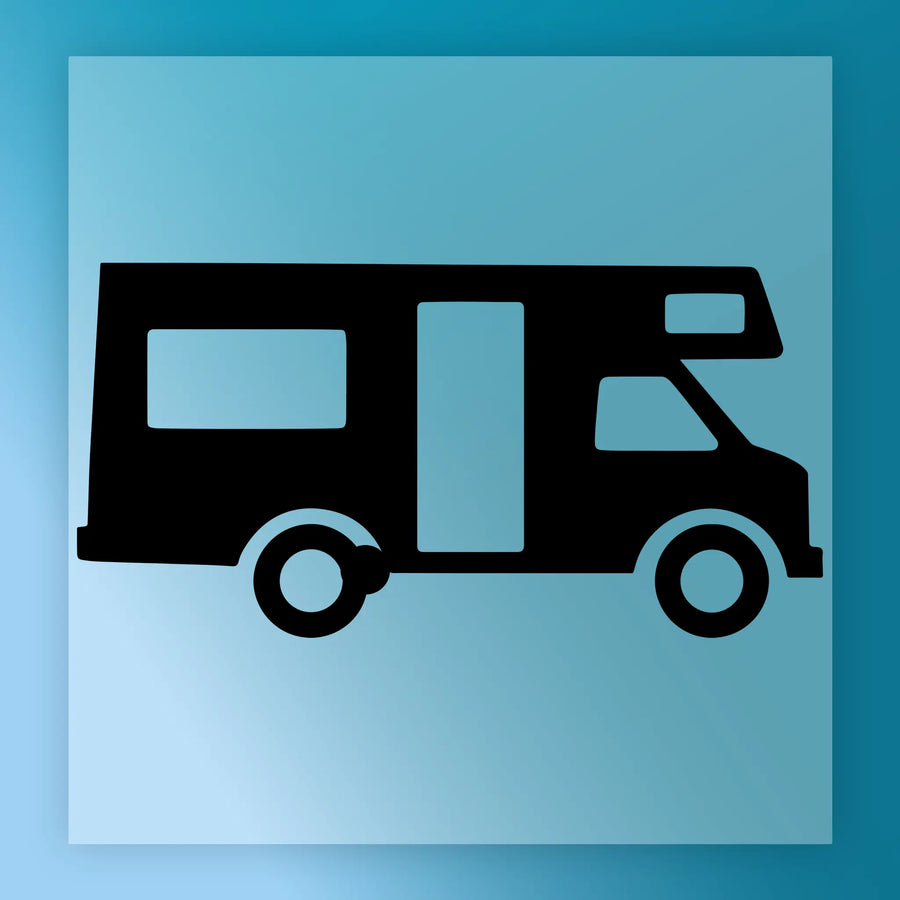 Camper Van Adventure Silhouette DTF Transfer - InkMerge Heat Press Design