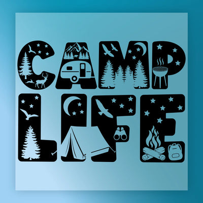Camp Life Silhouette Design - Ready to Press - InkMerge DTF Transfer